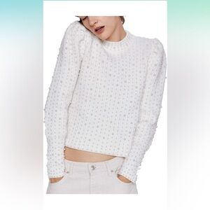 Zara all over pearl sweater size S